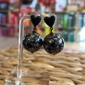 Betsey Johnson “Lace” Ball Earrings